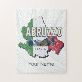 アブルッツォイタリアレトロ地域マップヴィンテージ土産 ジグソーパズル