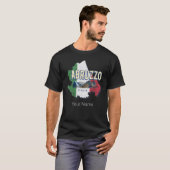 アブルッツォイタリアレトロ地域マップヴィンテージ土産 Tシャツ (正面フル)