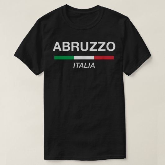 アブルッツォイタリアンネーム家族懇親会Tイタリア国旗 Tシャツ (デザイン正面)
