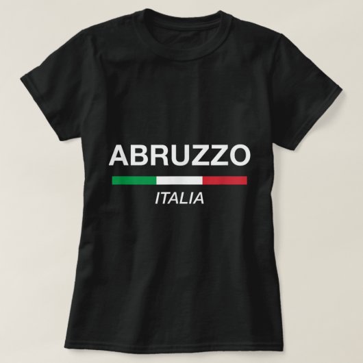 アブルッツォイタリアン名家族懇親会イタリア国旗 Tシャツ (デザイン正面)