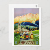 アブルッツォビンテージの旅行ポスターが復活 ポストカード (正面/裏面)