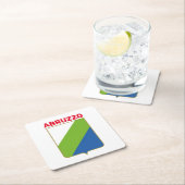 アブルッツォ国旗（イタリア） スクエアペーパーコースター (インサイチュ)