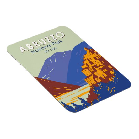 アブルッツォ国立公園イタリア旅行アートヴィンテージ マグネット (右側)