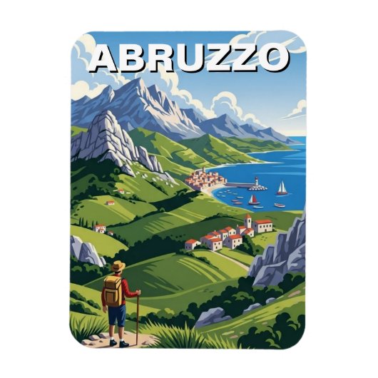 アブルッツォ州イタリア旅行 マグネット (縦)