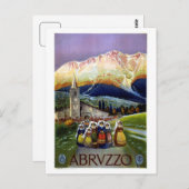 アブルッツォ復元ヴィンテージイタリアン旅行ポスター ポストカード (正面/裏面)