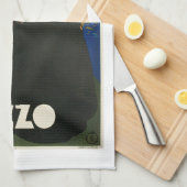 アブルッツォ、イタリアのヴィンテージ旅行ポスター キッチンタオル (四つ折り)