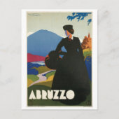 アブルッツォ、イタリアのヴィンテージ旅行ポスター ポストカード (正面)