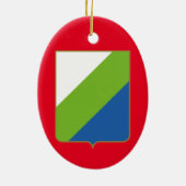 アブルッツォ，イタリア – コート・オブ・アームズ セラミックオーナメント (裏面)