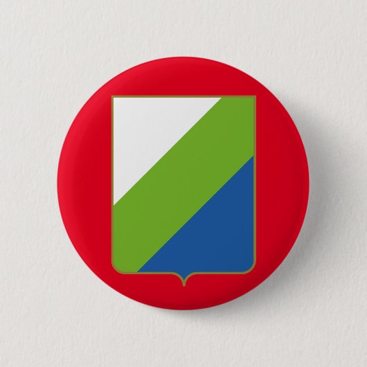 アブルッツォ,イタリア – コート・オブ・アームズ 缶バッジ (正面)