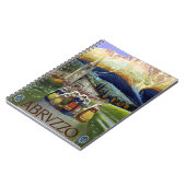 アブルッツォ・イタリア・ヴィンテージ旅行ポスターアートと女性 ノートブック (左側)