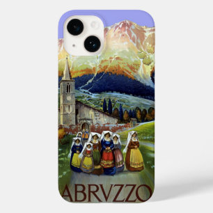 アブルッツォ イタリア ヴィンテージ トラベル ポスター アート 女性たち Case-Mate iPhone 14ケース