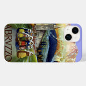 アブルッツォ イタリア ヴィンテージ トラベル ポスター アート 女性たち Case-Mate iPhoneケース (裏面 (横))