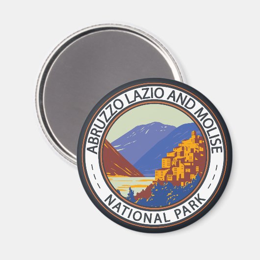 アブルッツォ、ラツィオおよびモリーゼ国立公園イタリア マグネット (正面/裏面)
