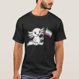アブロセクシャルプライド国旗LGBTQ+付きカワイアキソロトル Tシャツ