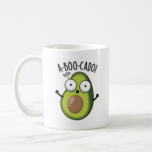 アブーケード おもしろ アボカドの怖いジョーク コーヒーマグカップ (左)