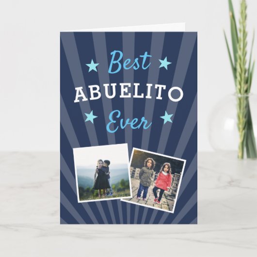 アブ最高のイリート |父の日の写真 カード (正面)