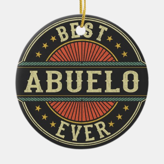 アブ最高のエロレトロヴィンテージスペインのグランパ セラミックオーナメント (正面)