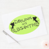 アブ飲シントで 楕円形シール (封筒)