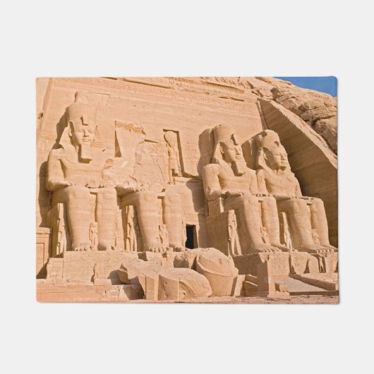 アブ・シンベル大寺院 - ラムセス2世 - エジプト ドアマット (正面)
