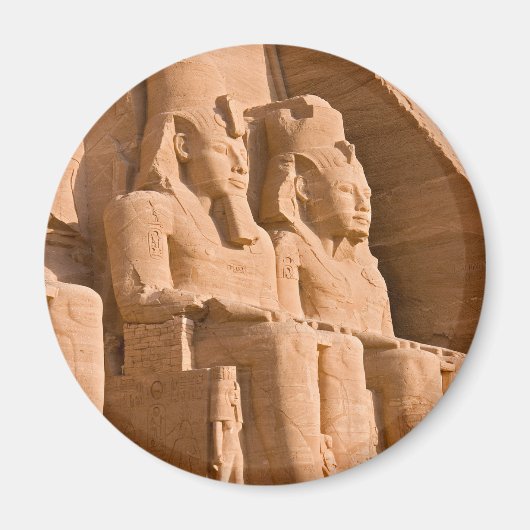 アブ・シンベル大神殿 - ラムセス2世 - エジプト マグネット (正面)