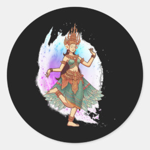 アプサラ踊りカンボジアンダンスクメール ラウンドシール