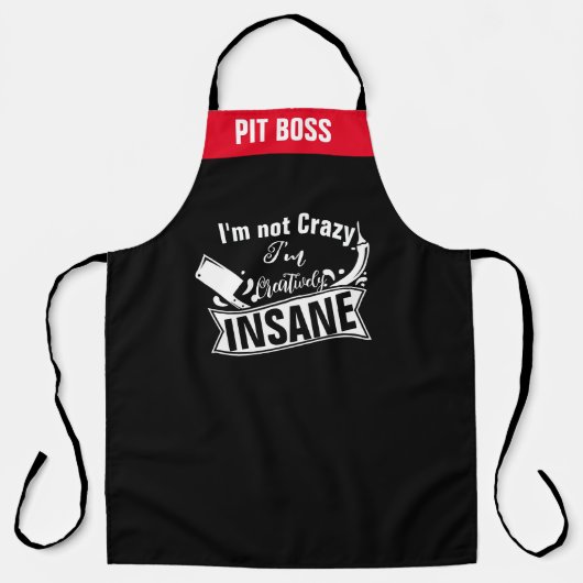 アプパーソナライズされたロン、おもしろエプロン、名前をカスタムする調理師 エプロン (正面)