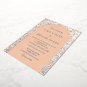 アプポップ・アートのリイタリアンコ幾何結婚の無地のの 箔招待状 (回転した状態)