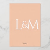 アプポップ・アートのリイタリアンコ幾何結婚の無地のの 箔招待状 (裏面)