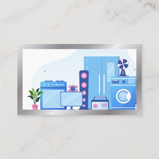 アプライアンスと電子修理 名刺 (裏面)
