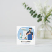 アプライアンスの修復 スクエア名刺 (スタンド正面)