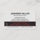 アプライアンスの修復 – プロフェッショナル モダン 名刺 (裏面)