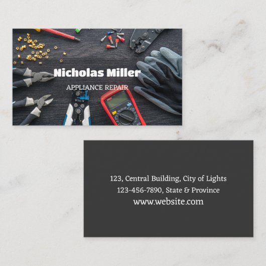 アプライアンスの修復 名刺 (正面/裏面)
