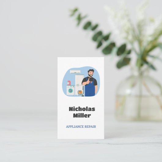 アプライアンスの修復 名刺 (スタンド正面)