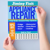 アプライアンスの修理による電話番号の切断 チラシ (手)