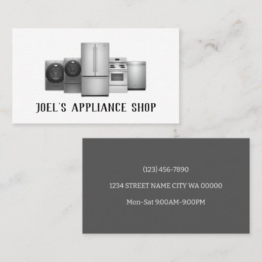 アプライアンスの取り付けと修理の名刺 名刺 (正面/裏面)