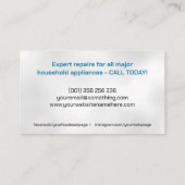 アプライアンス修復サービス 名刺 (裏面)