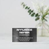 アプライアンス修復ダークグレーシルバーメタリックフェイク 名刺 (スタンド正面)