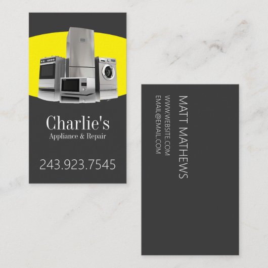 アプライアンス修理サービス名刺 名刺 (正面/裏面)