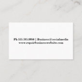 アプライアンス | 修理工 名刺 (裏面)