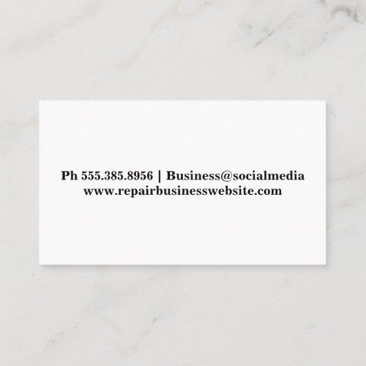 アプライアンス | 修理工 名刺 (裏面)