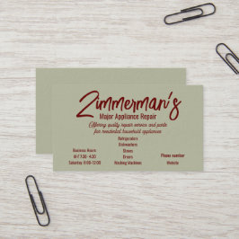 アプライア専攻のンス修理名刺 名刺