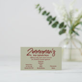 アプライア専攻のンス修理名刺 名刺 (スタンド正面)