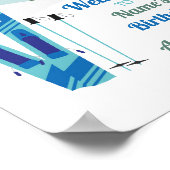 アプラースオールデイスキースキー誕生日スノースキーリフト ポスター (角)