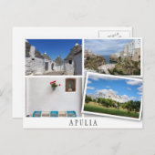 アプリアの風景は、ゆるいイメージとコラージュを組み合わせている ポストカード (正面/裏面)