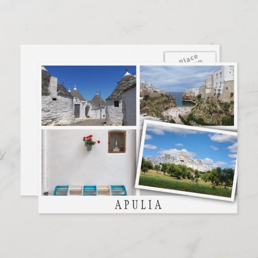 アプリアの風景は、ゆるいイメージとコラージュを組み合わせている ポストカード (正面/裏面)