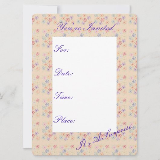 アプリコかわいらしット花紙招待状 招待状 (正面)