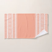 アプリコはっきりしたットと白抽象芸術パタストライプのーン バスタオルセット (ハンドタオル)