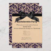 アプリコエレガントット黒弓バチェロレッテ招待状 招待状 (正面/裏面)