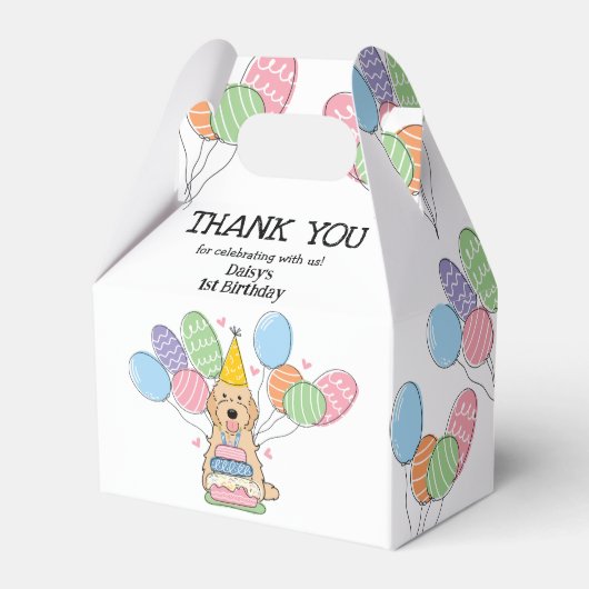 アプリコックパプカバプー誕生日サンキュー フェイバーボックス (正面サイド)