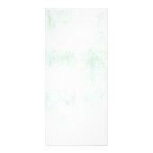 アプリコットとワサビの緑の水色のフローラ結婚ズ ラックカード (裏面)